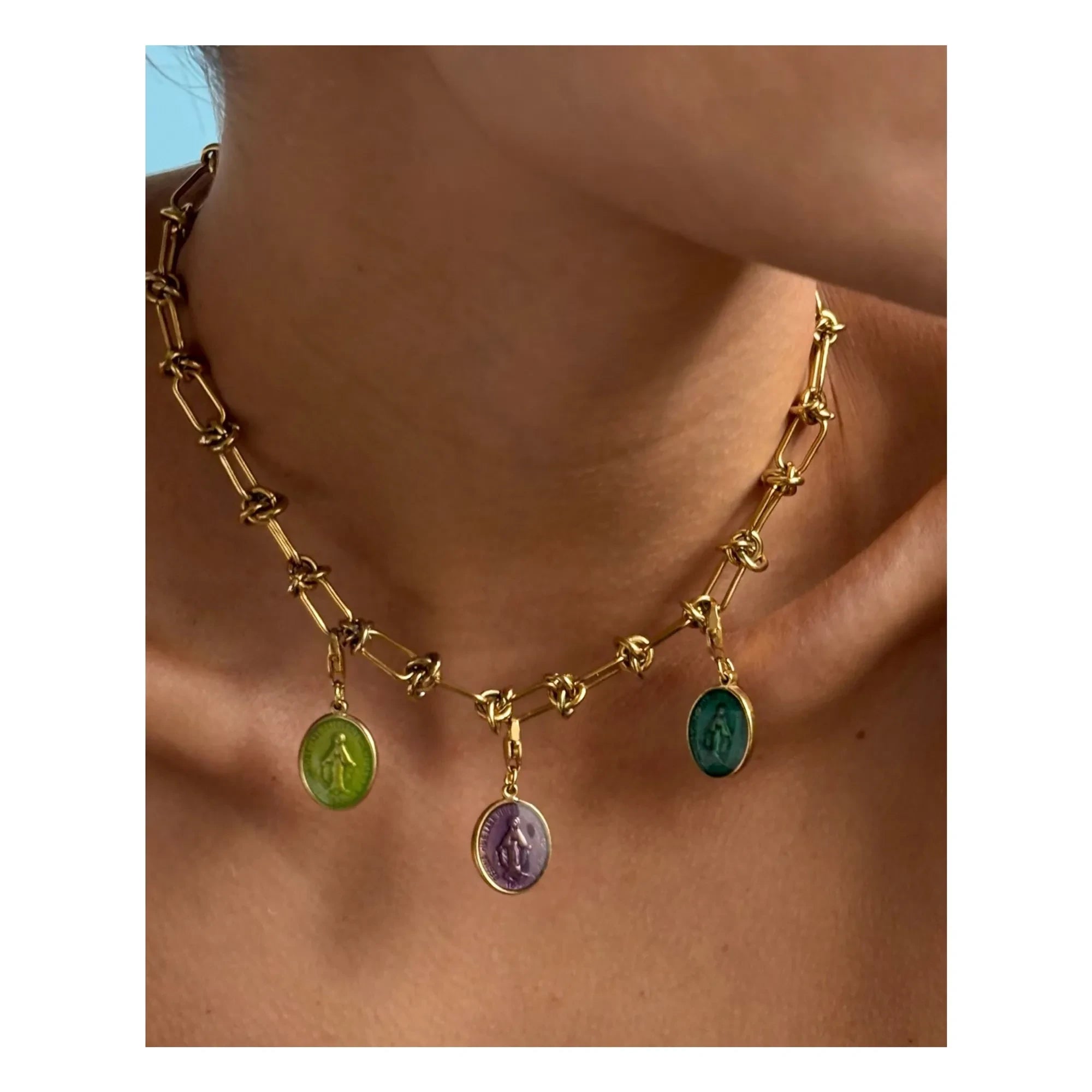 Palas - Set Chocker & Charms Pina | Gold
