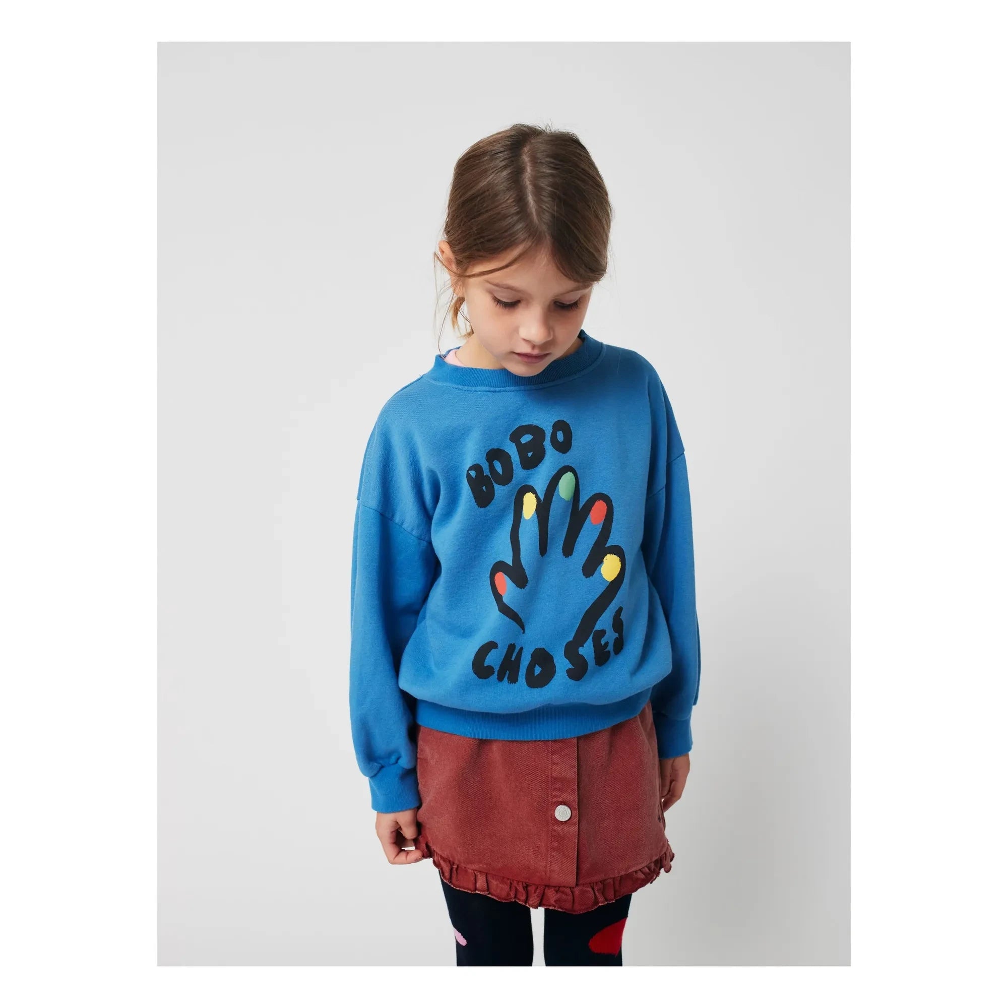 Bobo Choses - High Five organik pamuk sweatshirt | Mavi