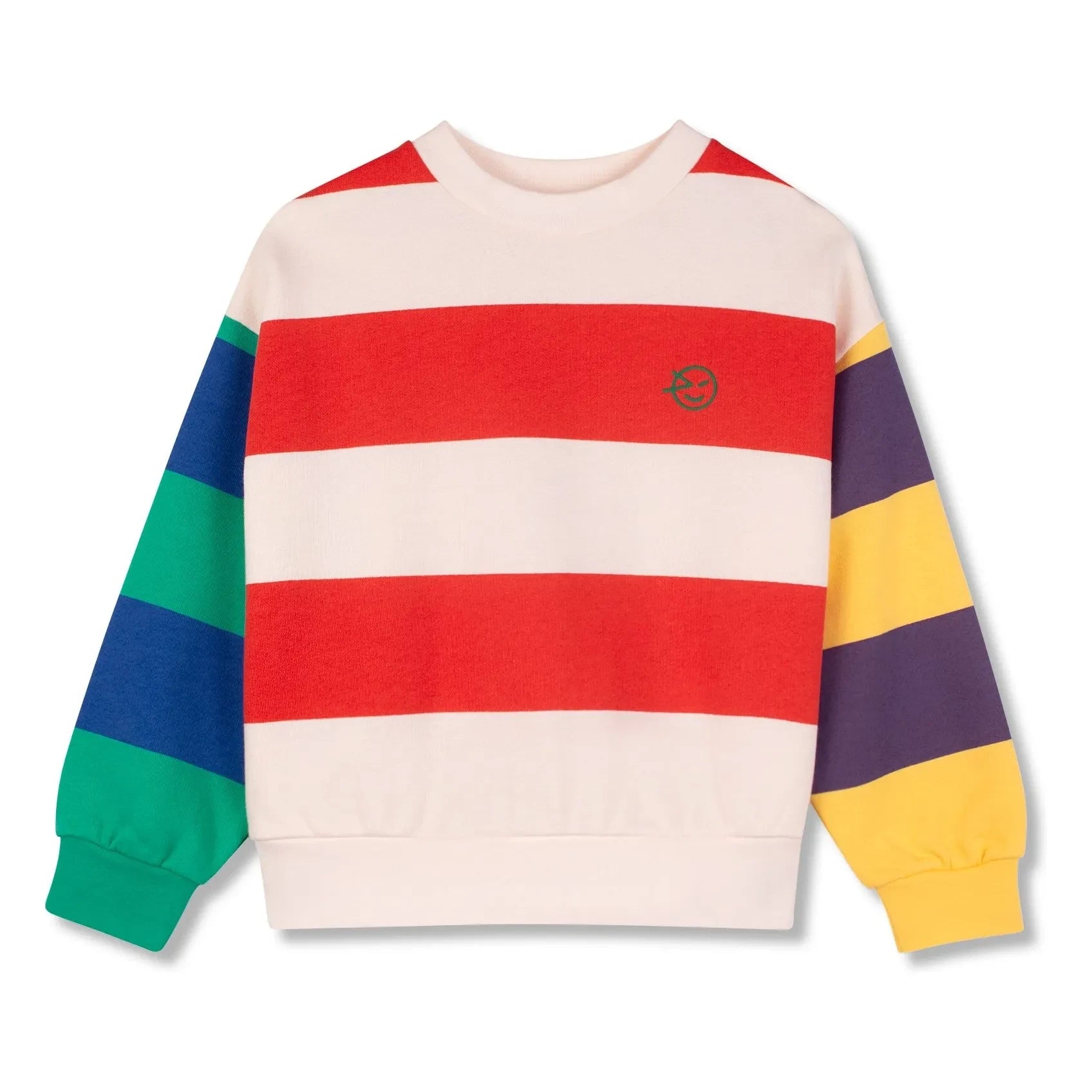 Wynken - Organik pamuklu çizgili sweatshirt | Ecru