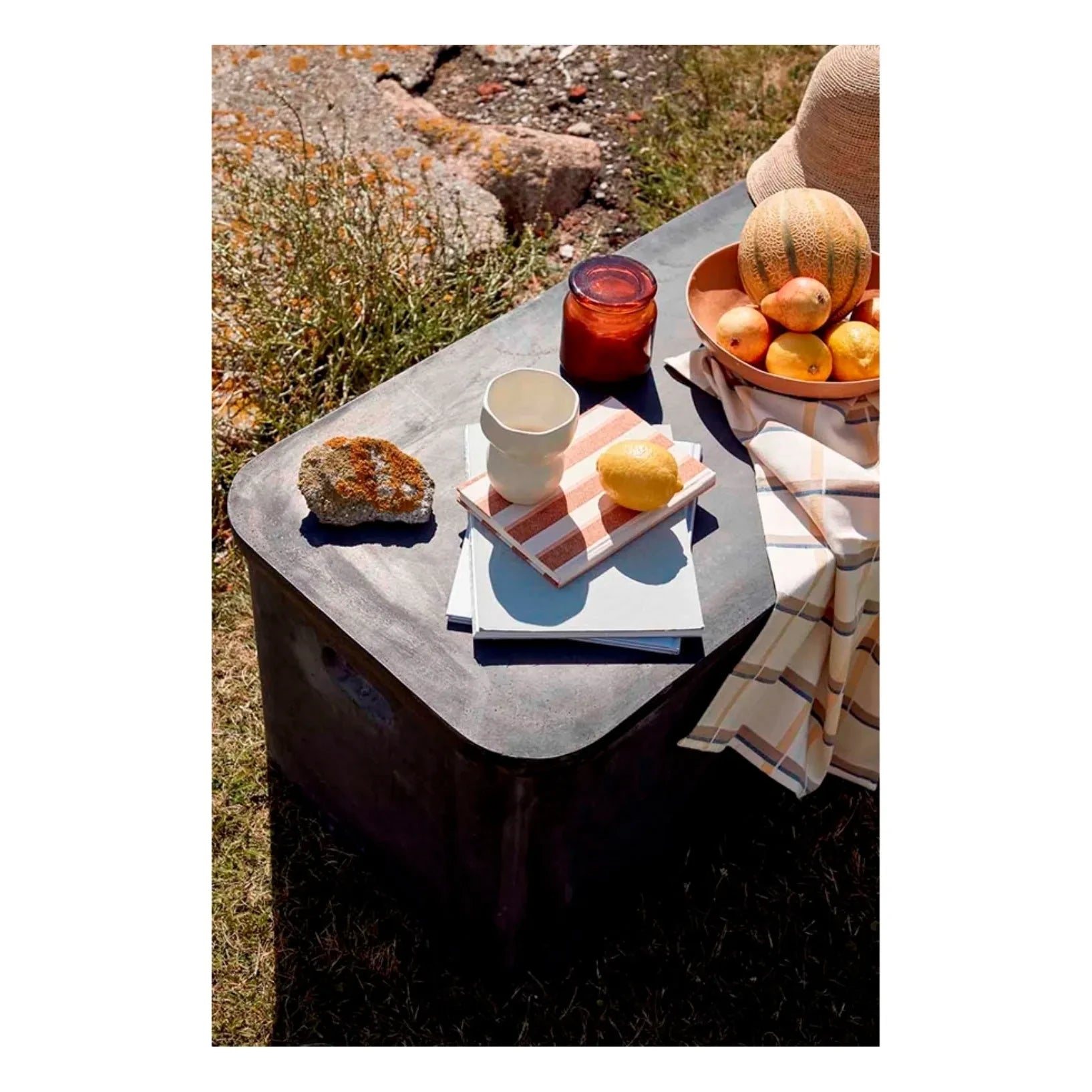 Broste Copenhagen - Fiber Outdoor Storage Bench | Carbon