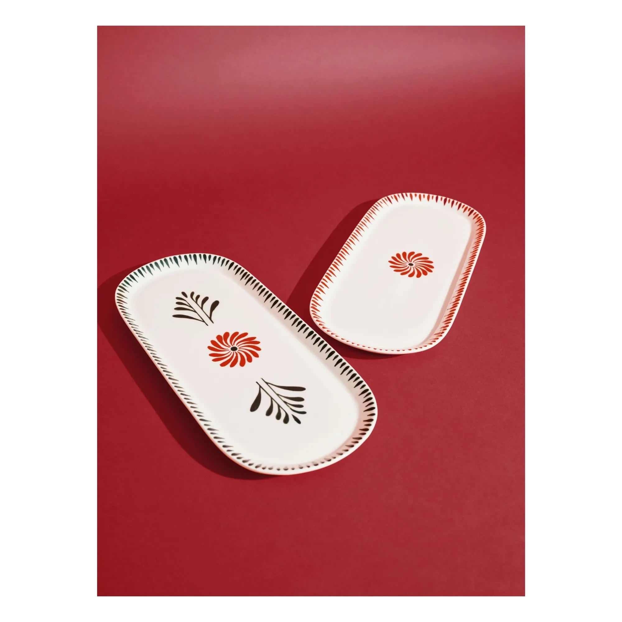 Serax - Baazar oval servis tabağı, Waww La Table - 2'li Set | Yeşil