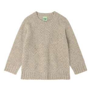 FUB - Düz lambswool kazak | Heather bej