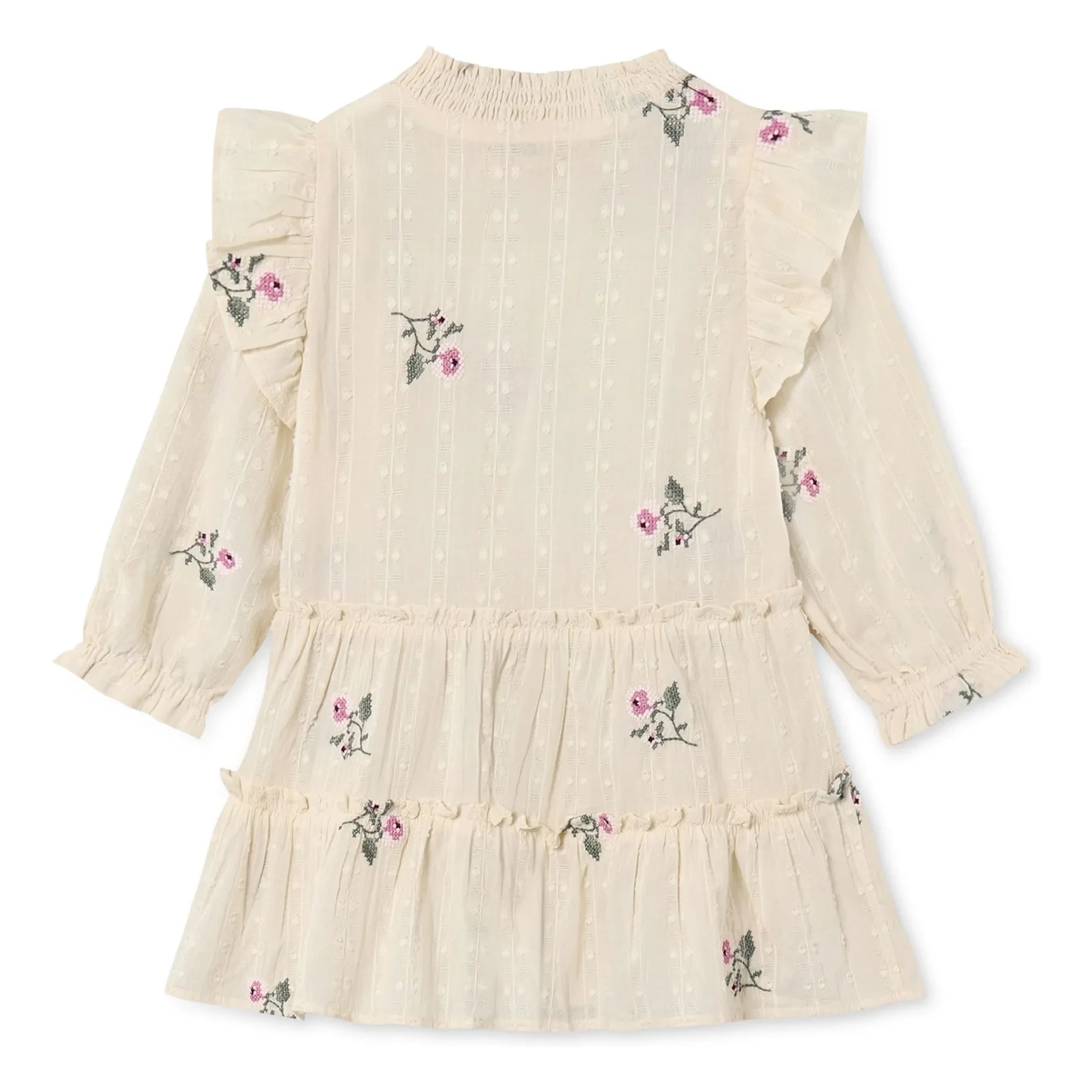 Fliink - Flower Dobby Elbise | Ecru