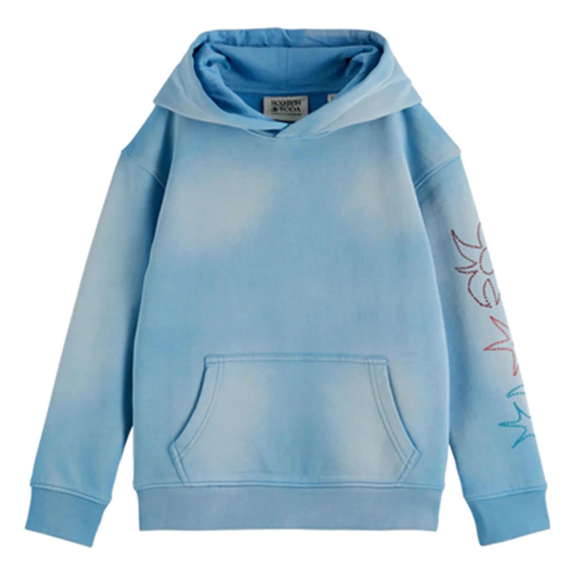 Scotch & Soda - Organic Cotton Washed Hoodie | Light Blue