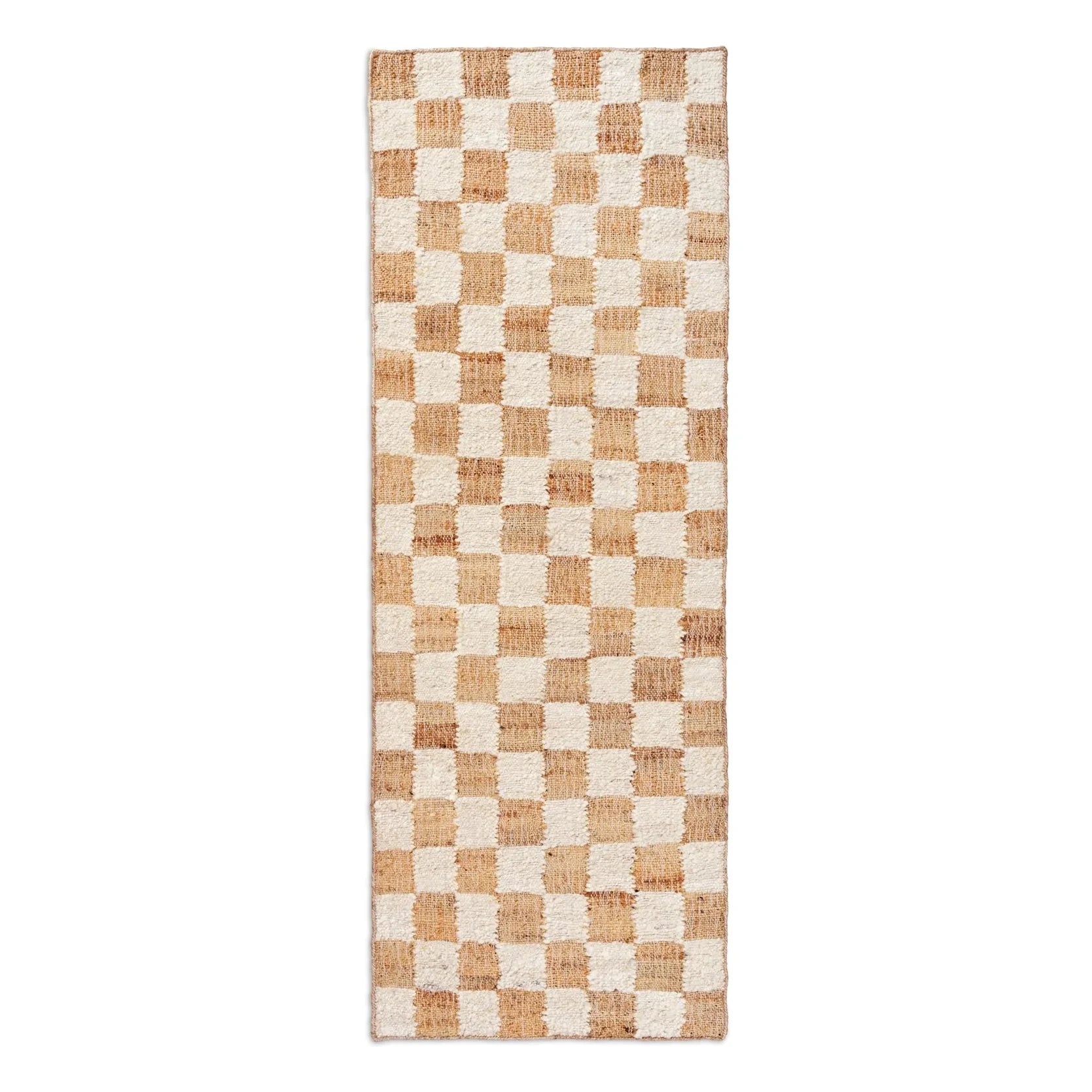Ferm Living - Check Wool and Jute Rugs | White