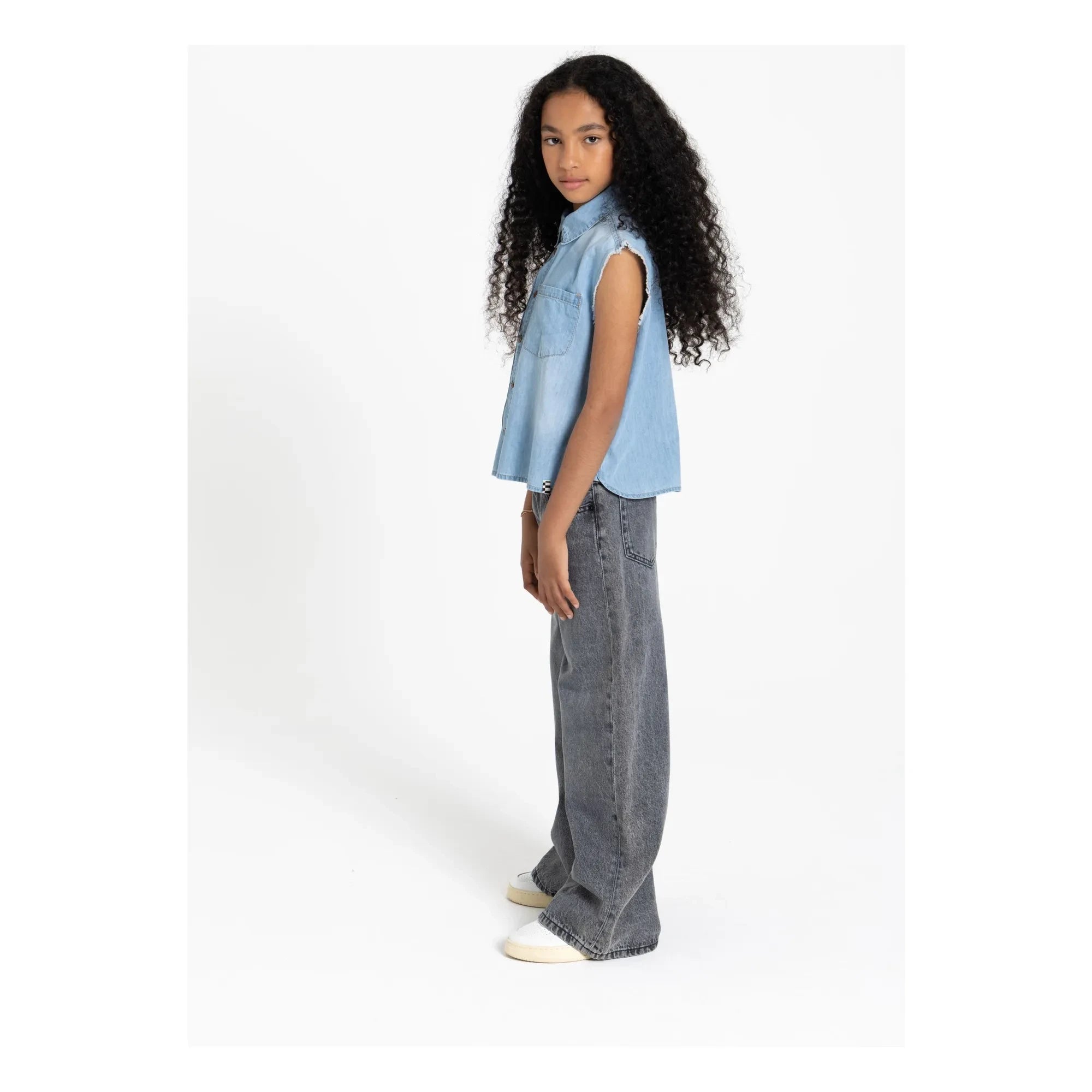 Finger in the nose - Jean Large April | Denim gri