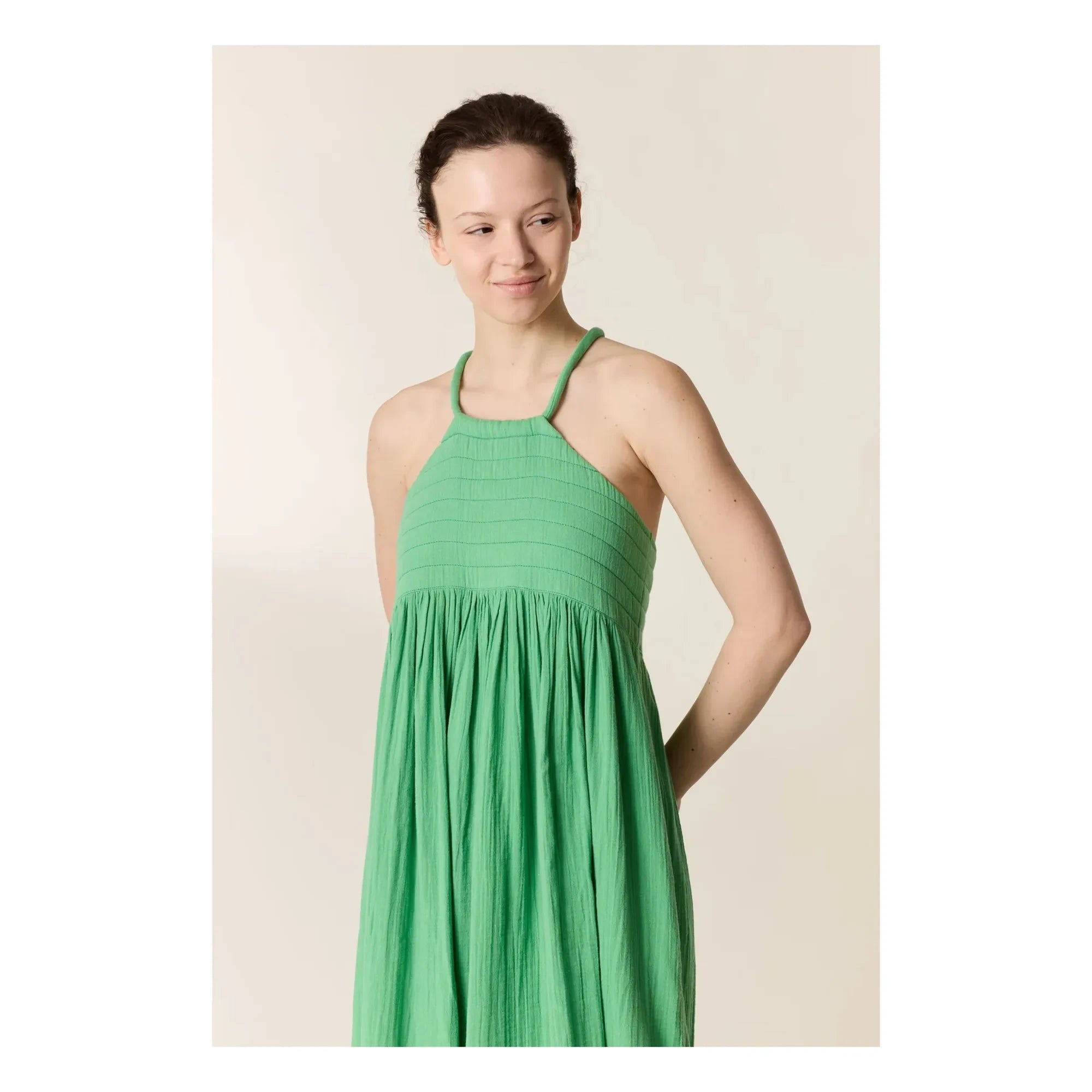 Leon & Harper - Romee organic cotton dress | Aqua green
