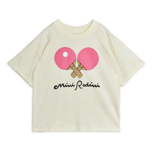 Mini Rodini - Organik pamuk Ping Pong T-shirt | Beyaz