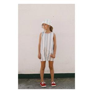Tinycottons - Mavi İnce Çizgili Twill Tulum