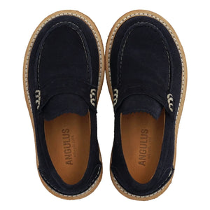 Angulus - Suede Loafers | Navy