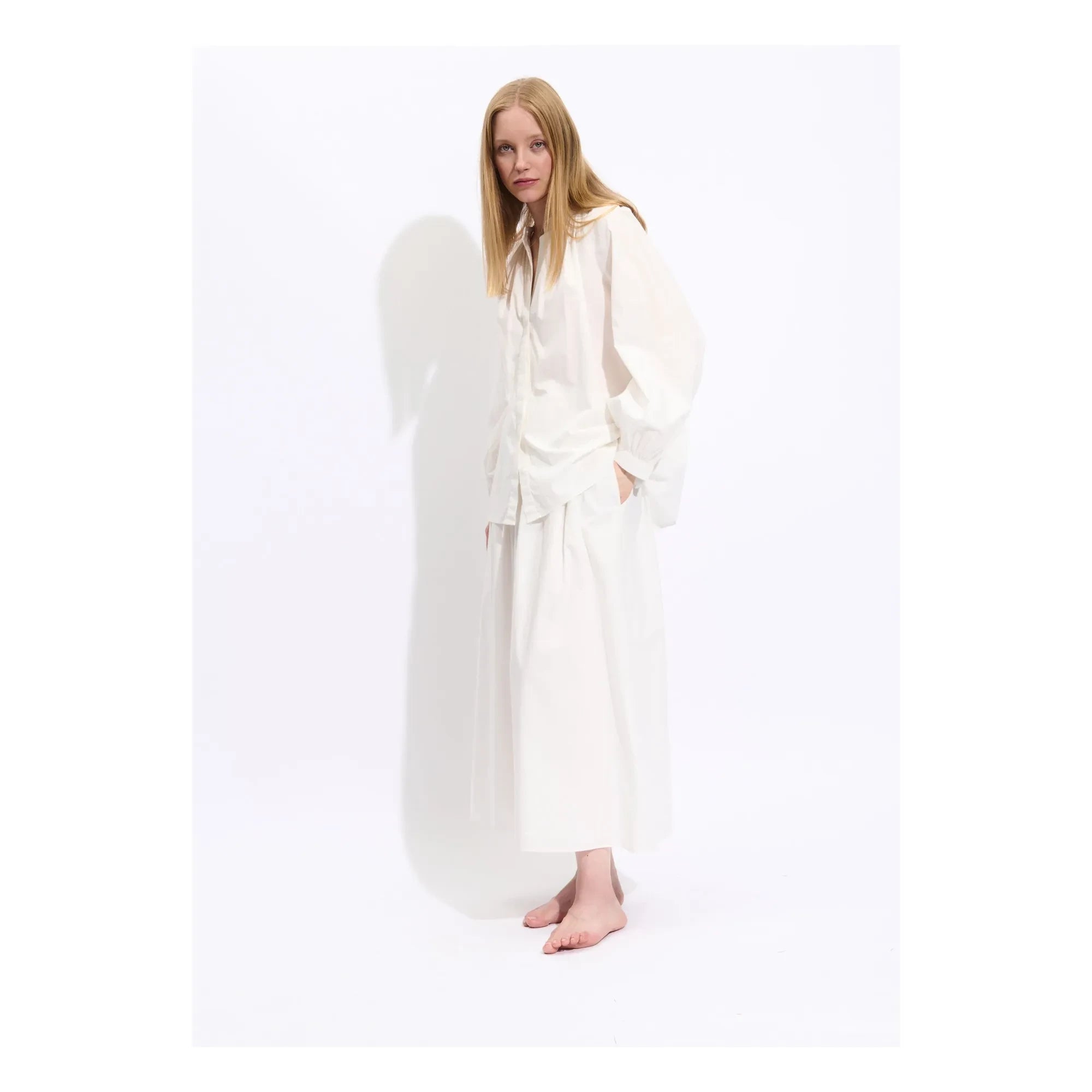 BELLEPIECE - Jeff Cotton Poplin Blouse | Beyaz