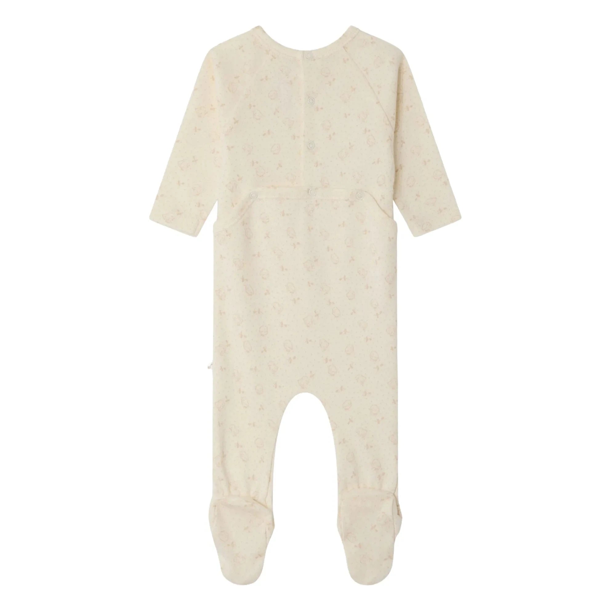Bonpoint - Pijama Tif Poussins Bio-Baumwolle | Creme