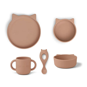 Liewood - Vivi Silicone Dinnerware Set - 4-piece | Pink