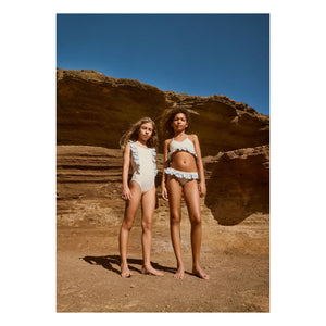 Molo - Nanda Ruffled Swimsuit Made from Recycled Fibers | Ecru
