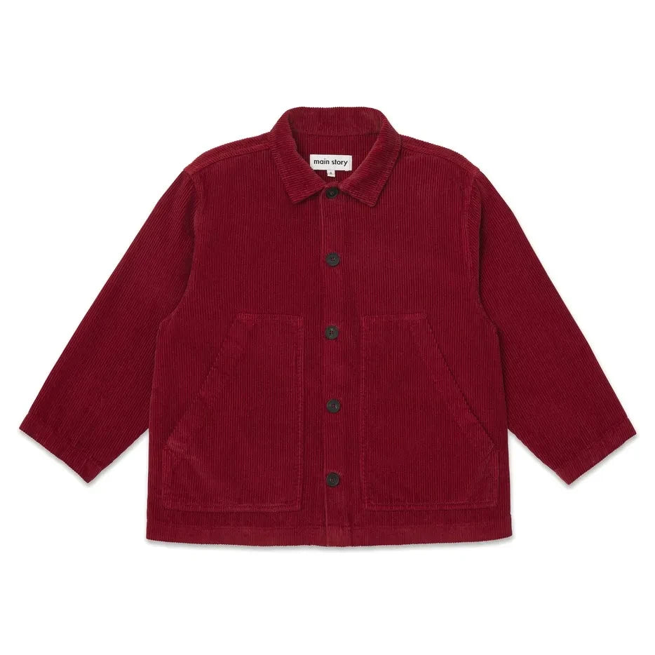 Main Story - Geri Dönüştürülmüş Lif Overshirt | Kiraz kırmızısı