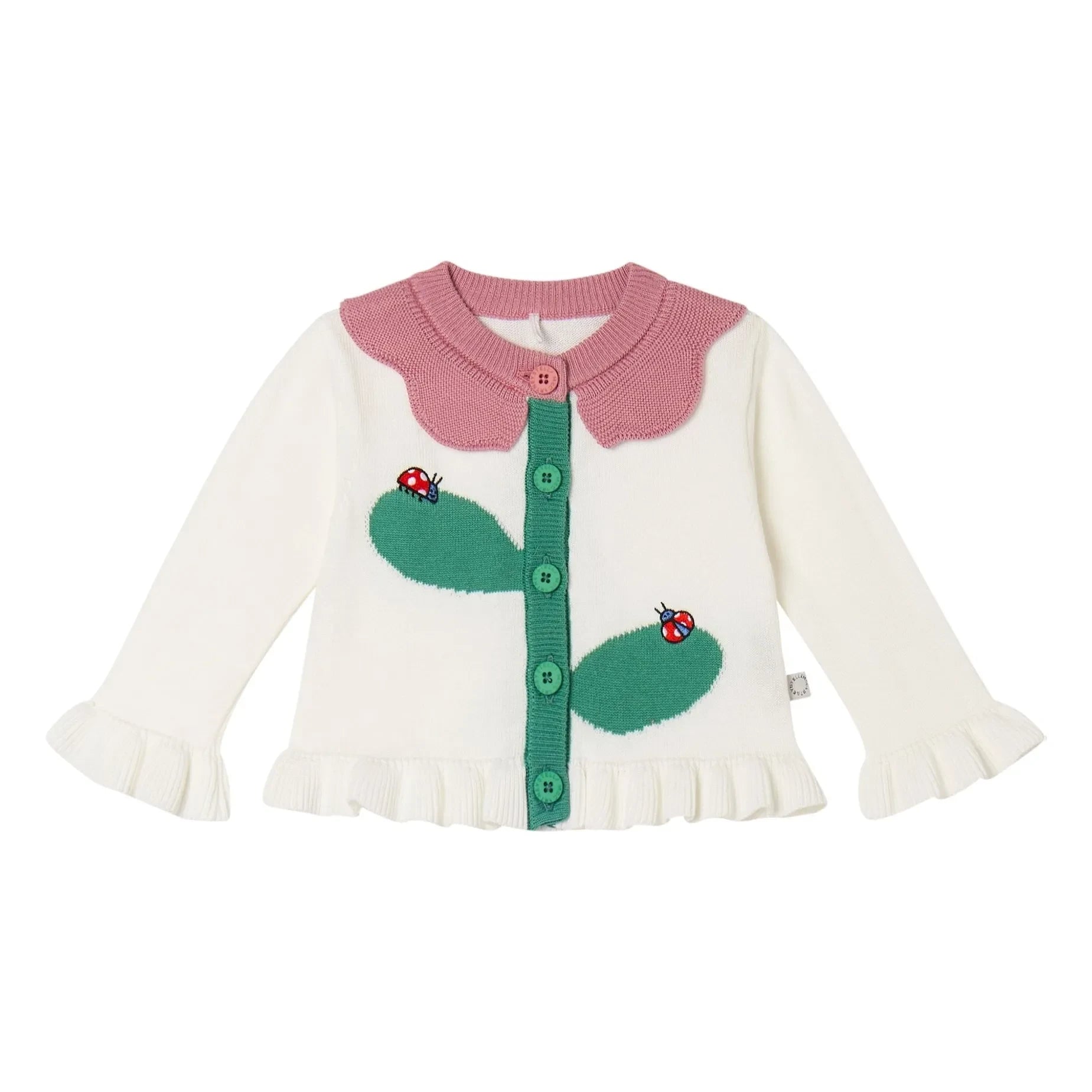 Stella McCartney Kids - Organic Cotton Floral Cardigan | Ivory