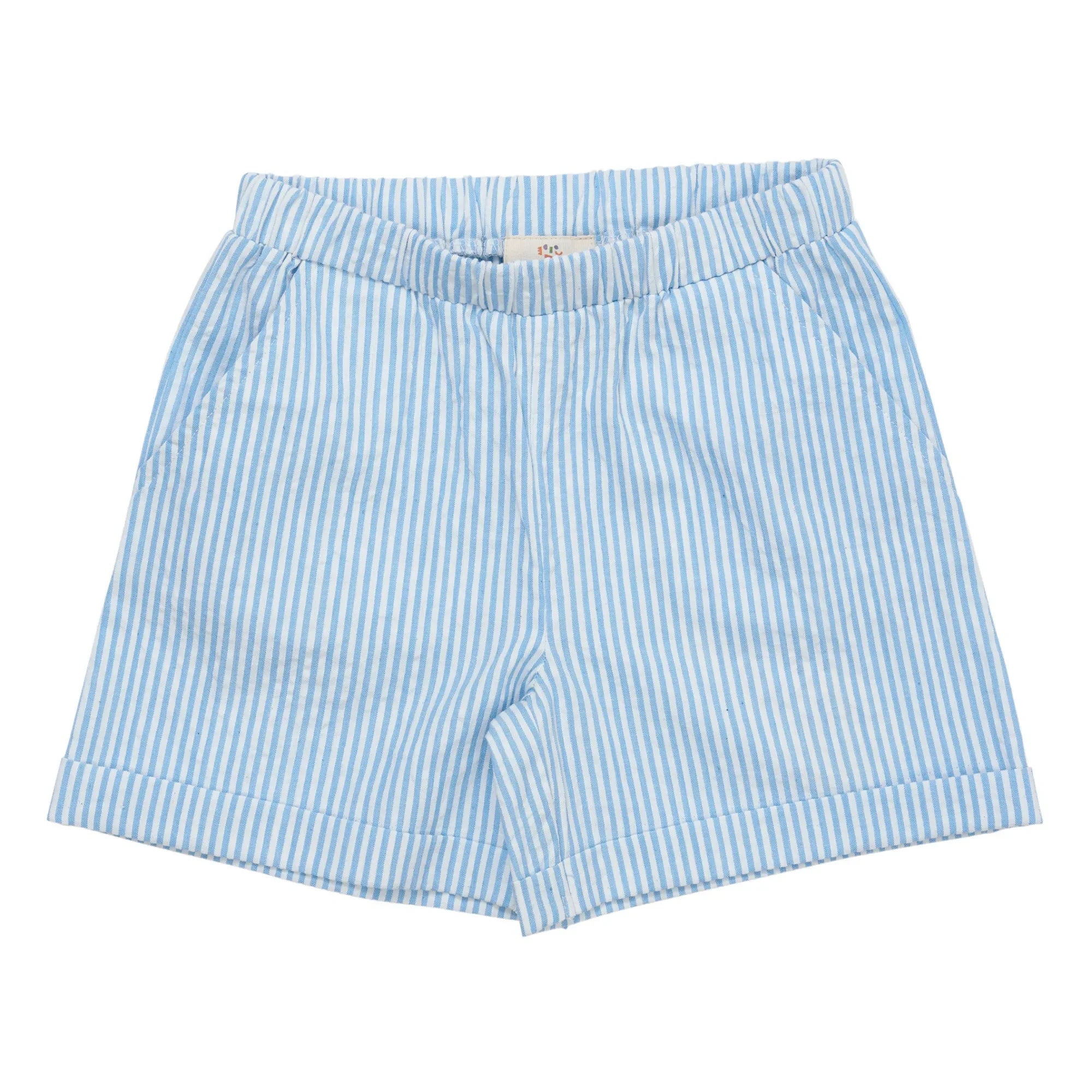 Copenhagen Colors - Seersucker Sportshorts | Hellblau