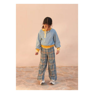 Longlivethequeen - Check Wide-Leg Pants | Blue