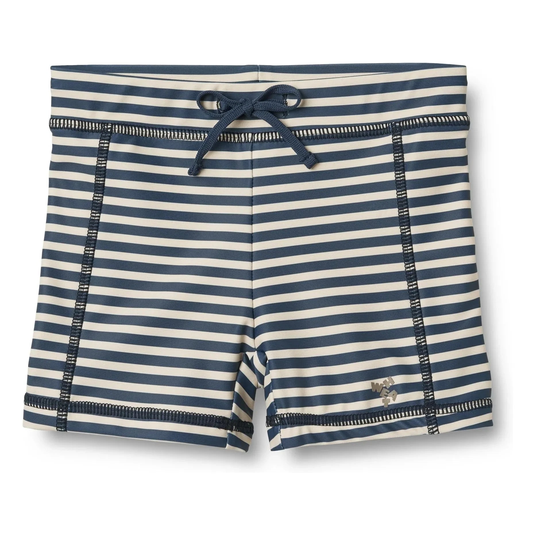 Wheat - Badehose aus recycelten Fasern mit Ulrik-Muster | Dunkelblau