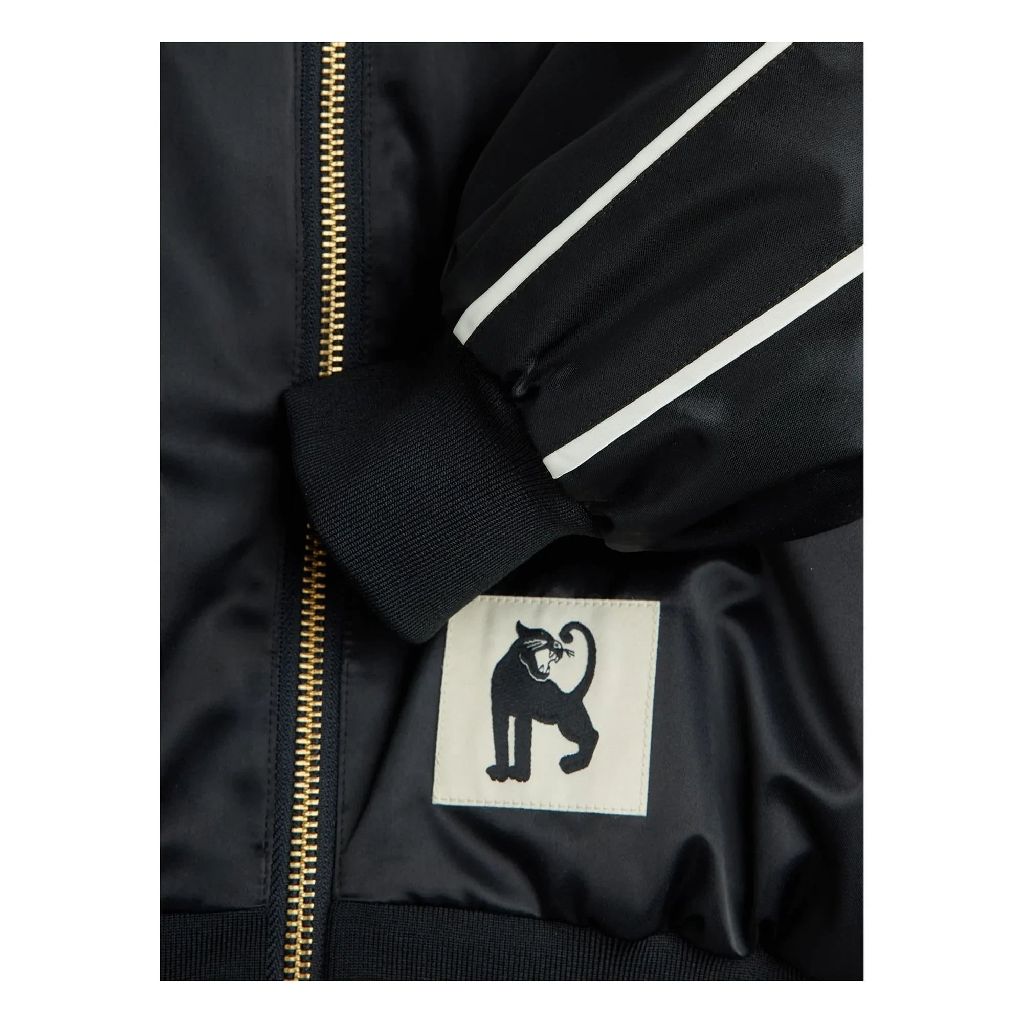 Mini Rodini - Alien Satin Recycled Fiber Baseball Jacket | Black