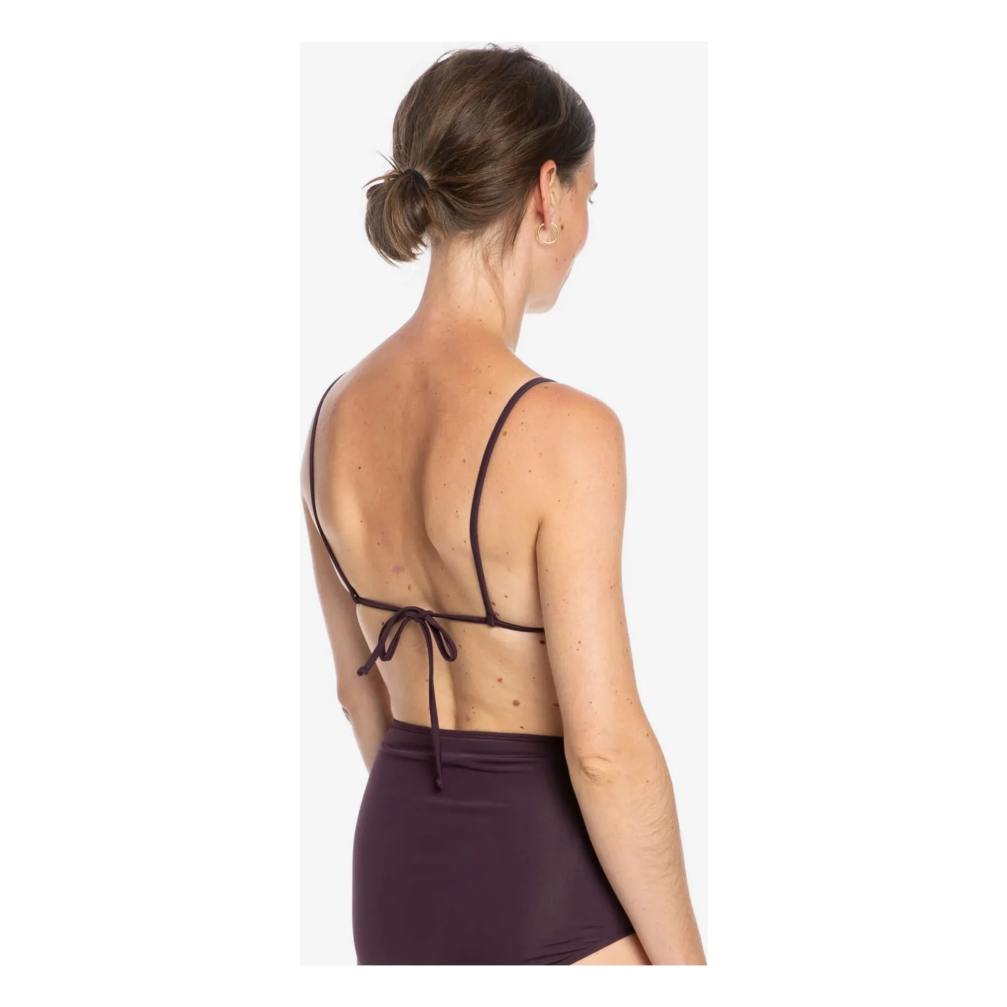 Matona - Dreieck-Jersey-Top recycelte Fasern | Aubergine