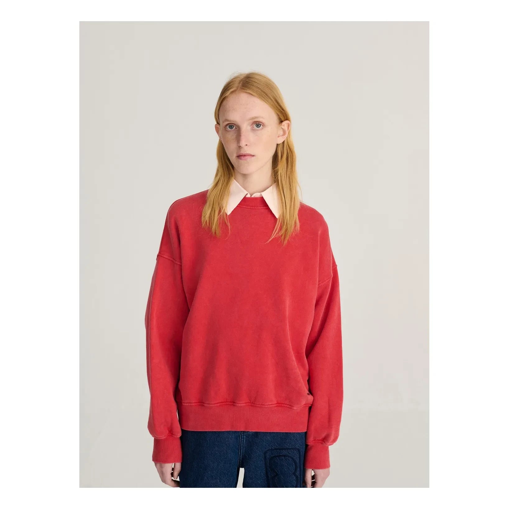 Bobo Choses - Hidden Monster organik pamuklu sweatshirt | Kırmızı