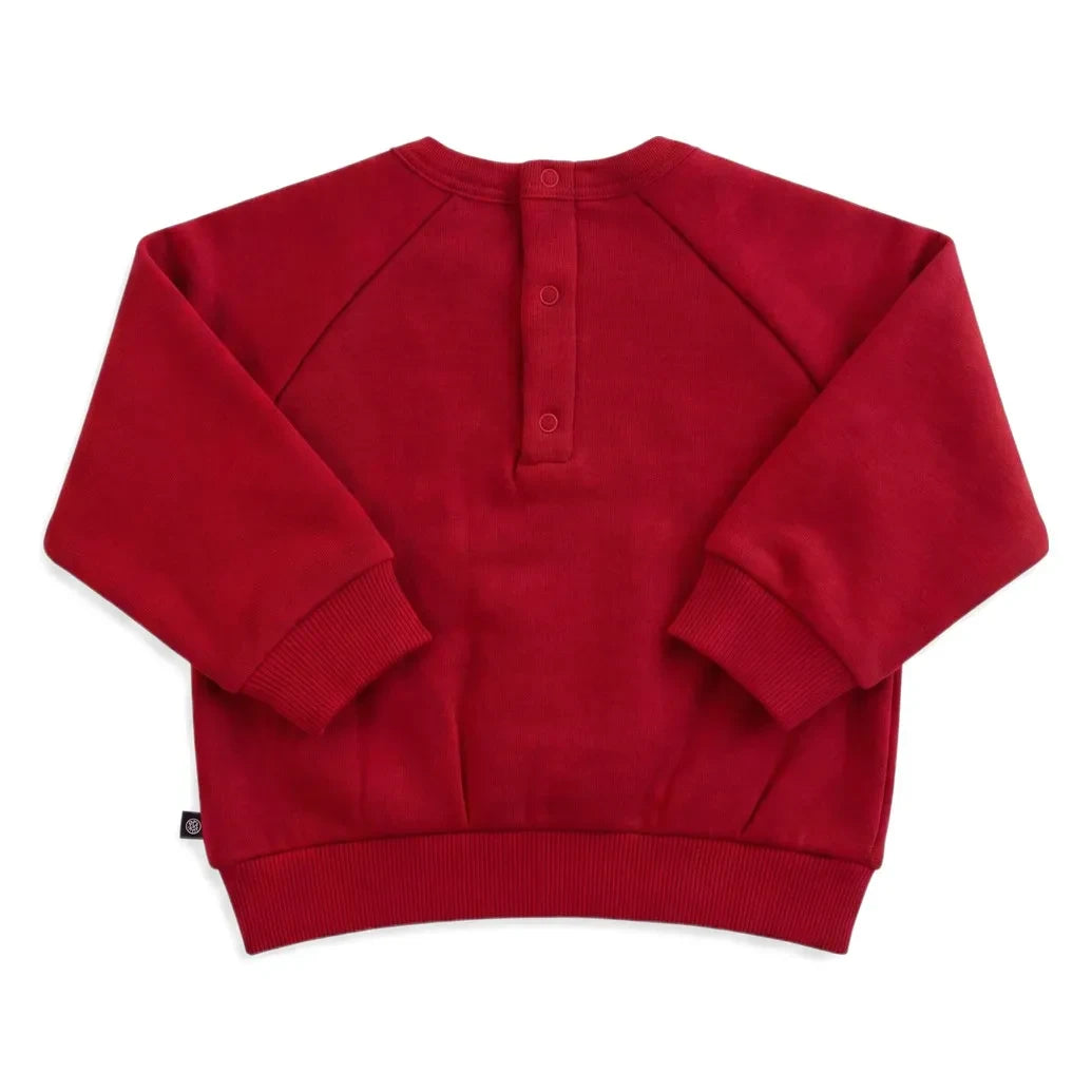 Petit Bateau - Reindeer sweatshirt | Dark red