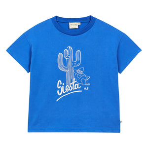 Arsène et Les Pipelettes - Siesta Organic Cotton T-shirt | Azure Blue