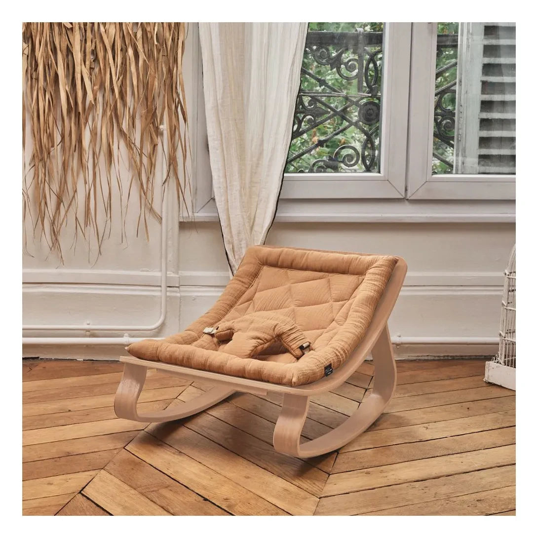 Charlie Crane - Levo Beech Wood Baby Swing | Camel