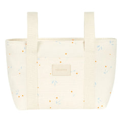 Nobodinoz - Baby Stroller Organizer Opera Orange Cherries | Beige
