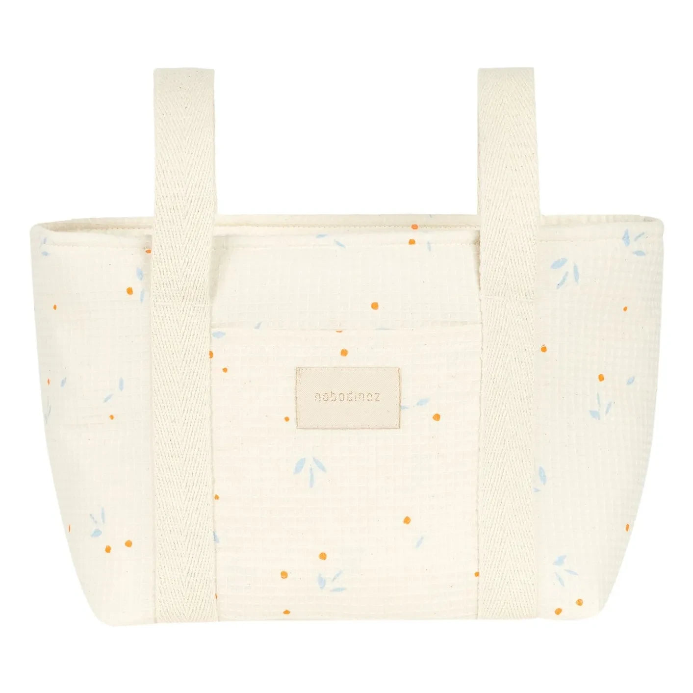 Nobodinoz - Baby Stroller Organizer Opera Orange Cherries | Beige