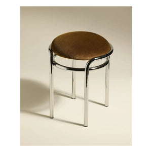 Maison Sarah Lavoine - Moon chrome kadife tabure | Havana