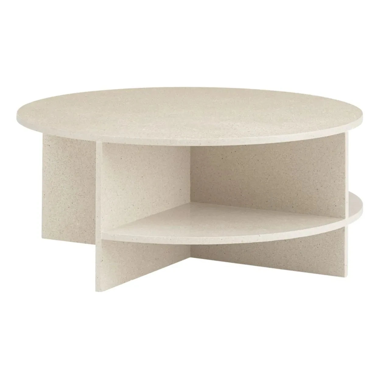 Muuto - Terrazzo Halb-Couchtisch | Terrabraun