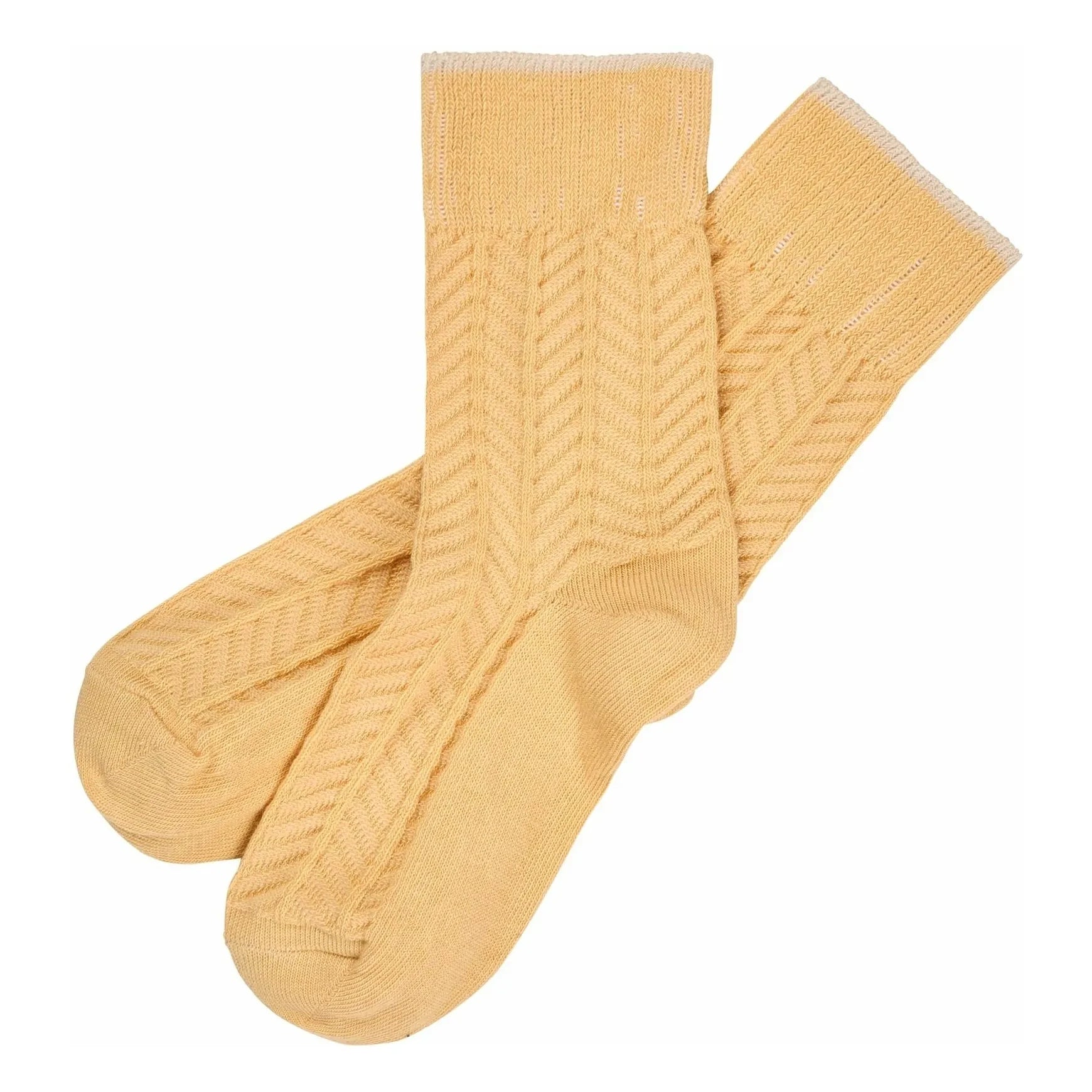 FUB - Herringbone Socks | Light Yellow