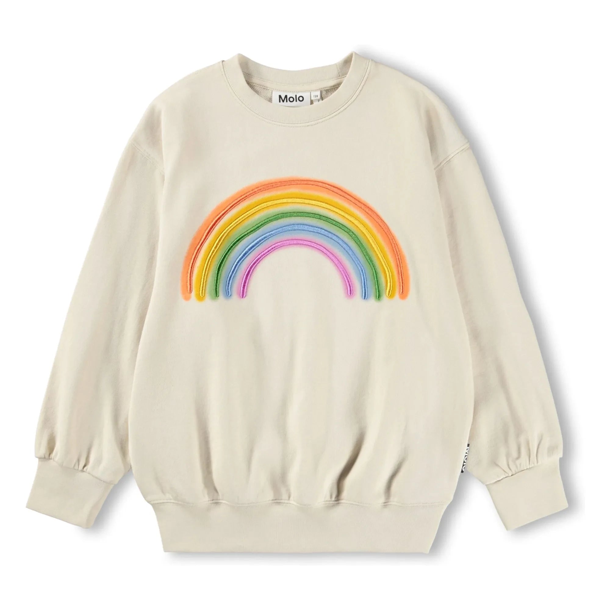 Molo - Monti Rainbow Organic Cotton Sweatshirt | Ecru