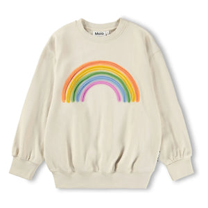 Molo - Monti Rainbow Organic Cotton Sweatshirt | Ecru