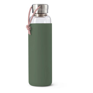 Black + Blum - Borosilikatglas-Wasserflasche - 600 ml | Olive