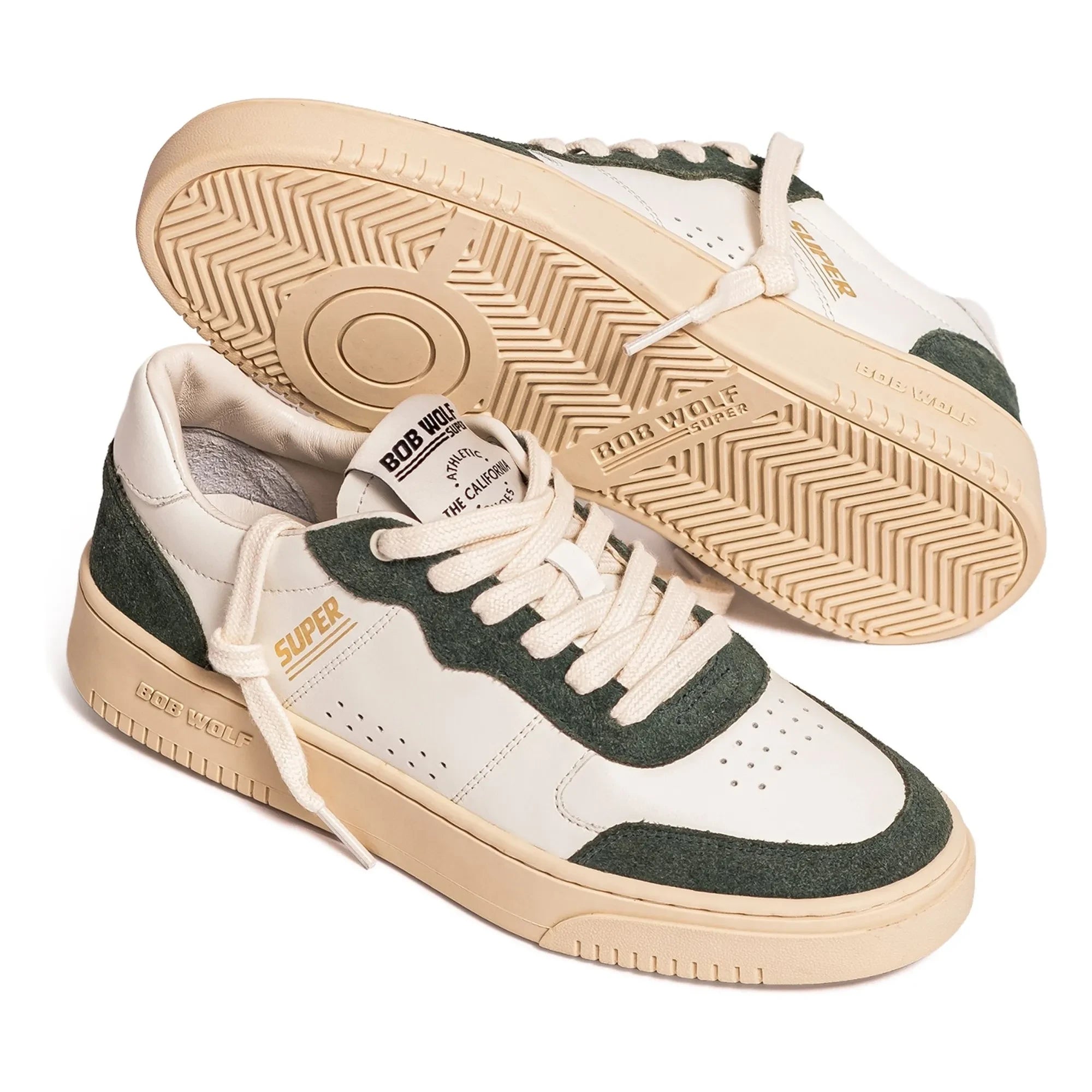 Bob Wolf - Legacy '76 Deri ve Süet Sneaker | Koyu yeşil