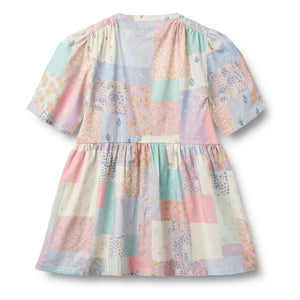 Wheat - Annabell Patchwork Bio-Baumwollkleid | Blassgelb