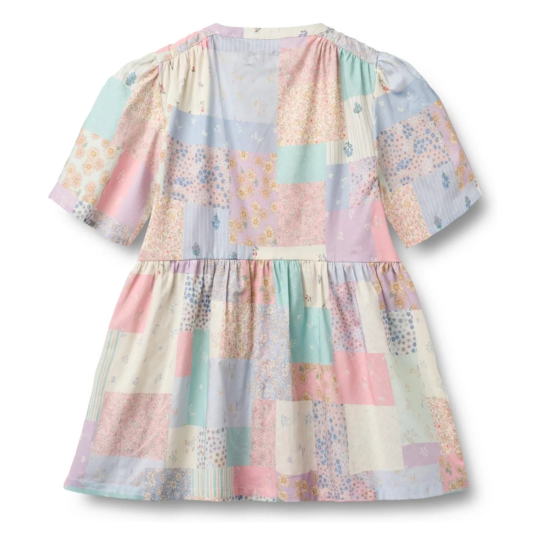 Wheat - Annabell Patchwork Bio-Baumwollkleid | Blassgelb