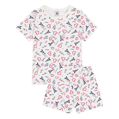 Petit Bateau - Pyjama Short Paris | Beyaz