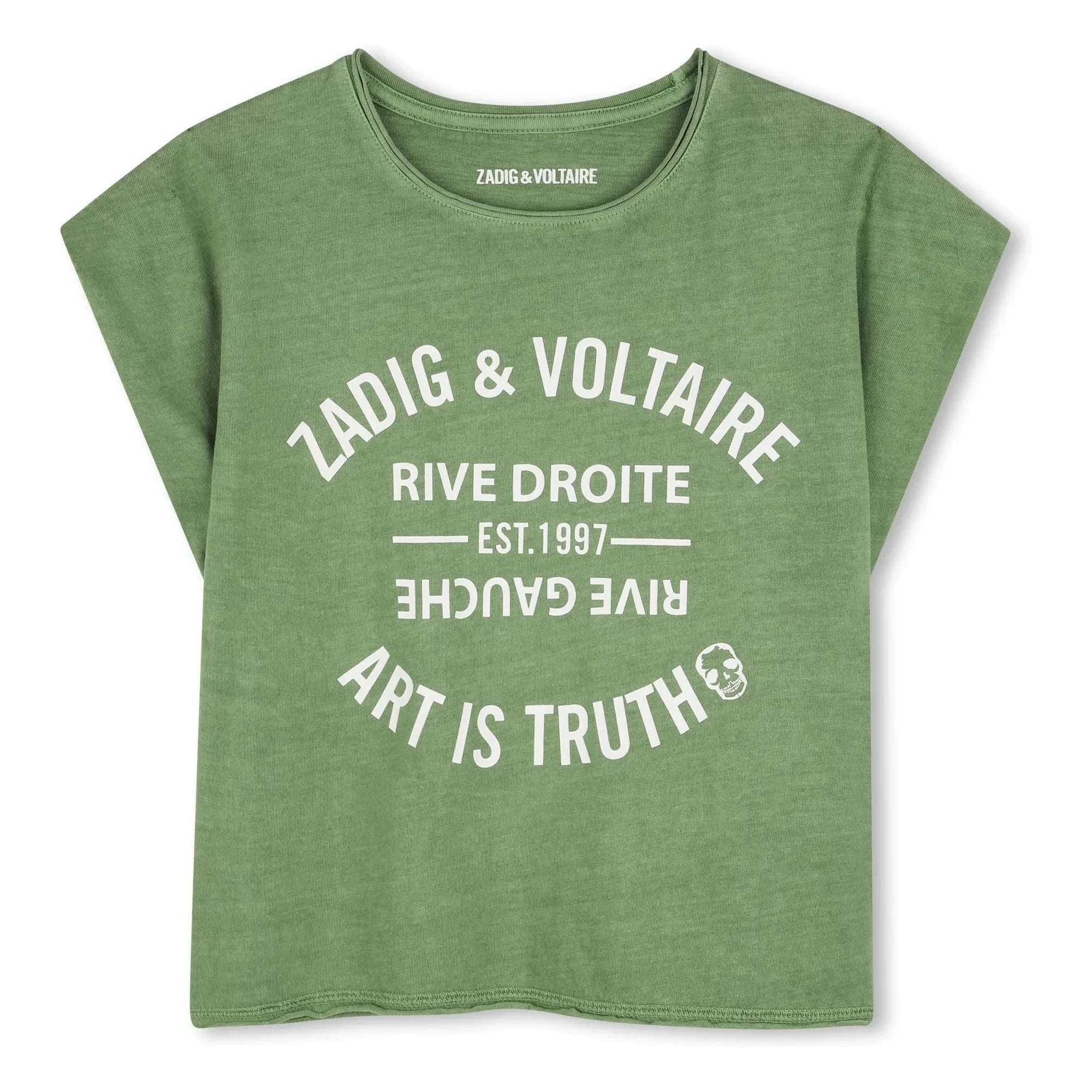 Zadig & Voltaire - Logo Art Is Truth Tişört | Yeşil