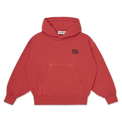 Main Story - Organik Pamuk Logolu Kapüşonlu Sweatshirt | Kırmızı