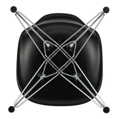 Vitra - DSR Plastik Sandalye - krom çerçeve - Charles & Ray Eames | Siyah