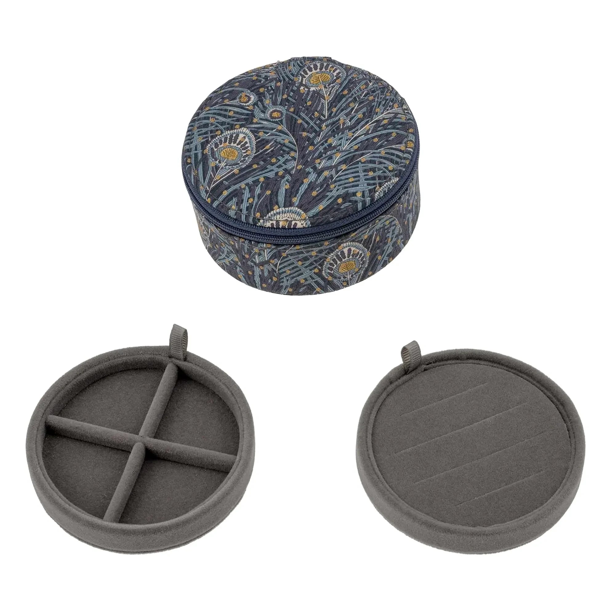 Bon Dep - Runde Schmuckschatulle MW Liberty Queen Hera Spot | Nachtblau