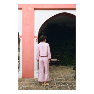 Maria de la Orden - Clover Baumwoll-Blazer mit Streifen | Rosa