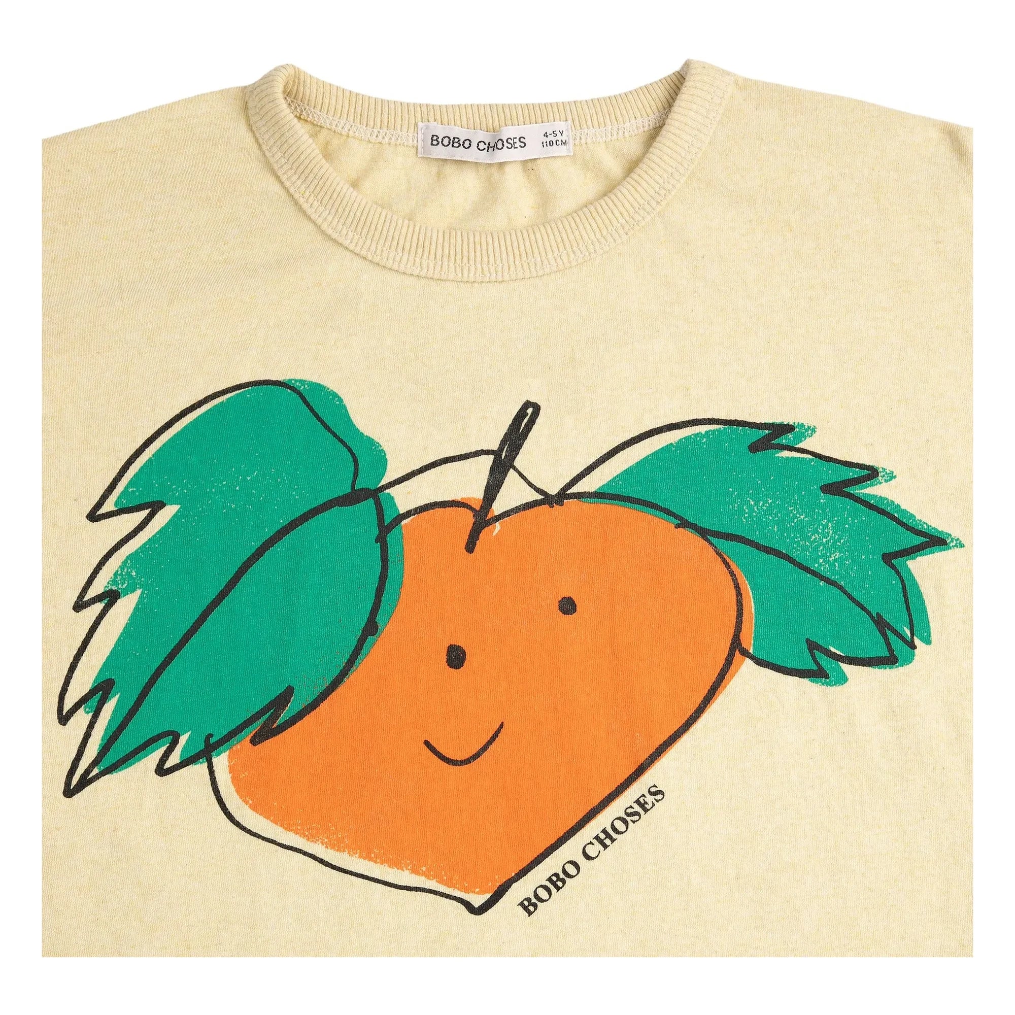 Bobo Choses - Turuncu organik pamuklu T-shirt | Sarı