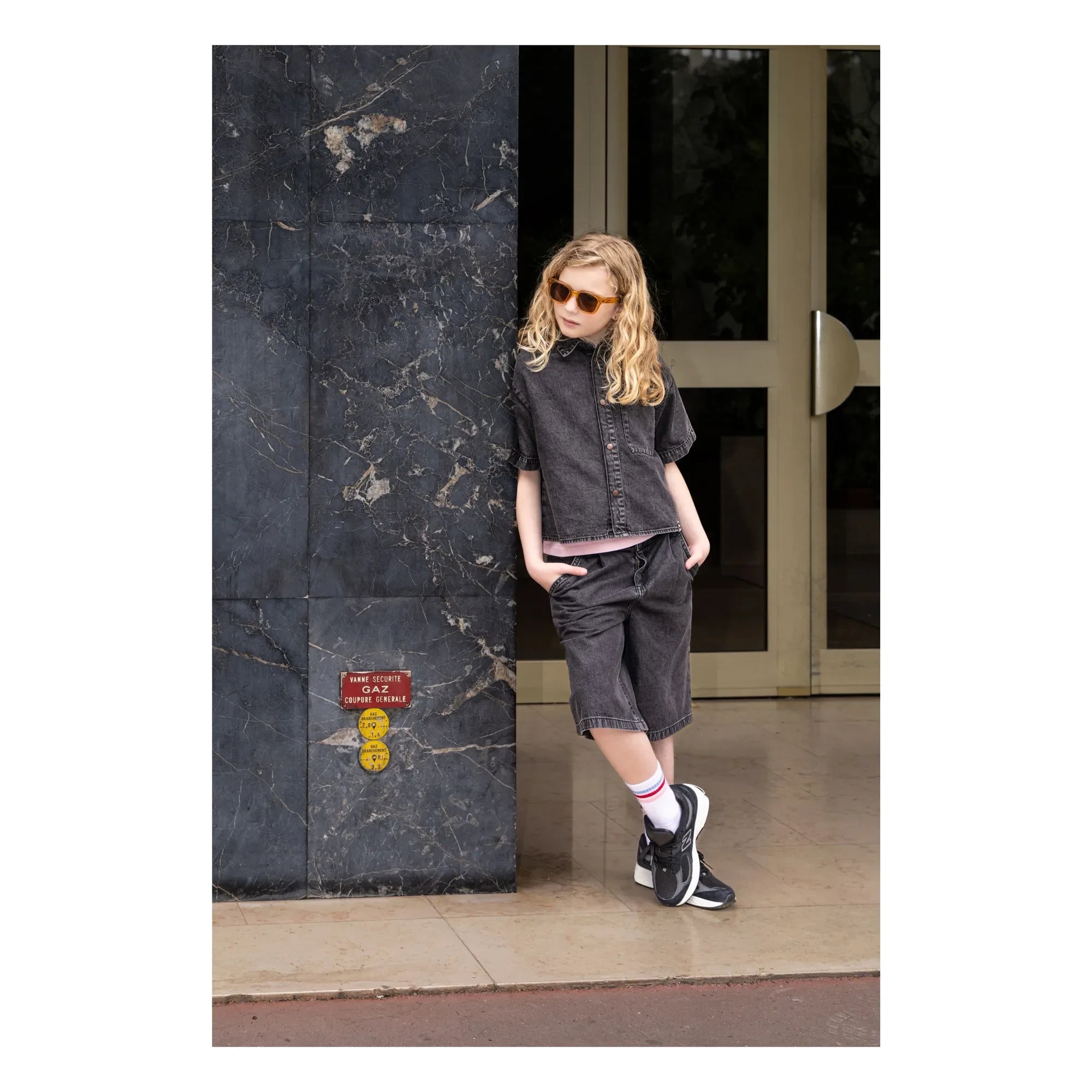 Finger in the nose - Denim Bermudashorts Tate | Grau