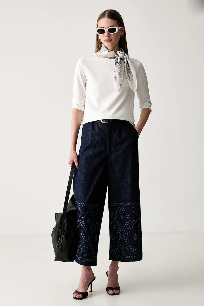 Weekend Max Mara uzun kollu kadın bluzu, pamuk ve elastanlı WKDMULTIA