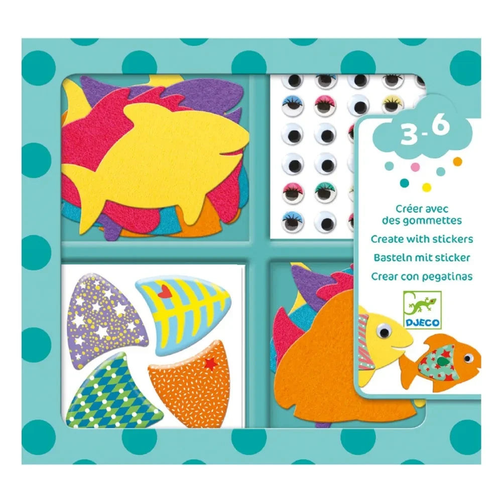 Djeco – Ich liebe Fische Sticker